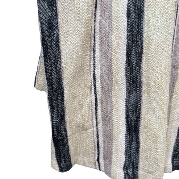 LOGO Lori Goldstein Beach to Street Striped Pullover Plus Size 1X Woven Womens T - Picture 8 of 8